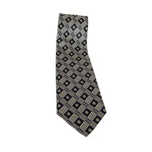 Korean Air Silk Tie‎ Navy & Gold.